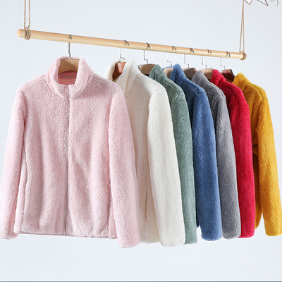 户外抓绒衣女男茄克春秋冬加绒加厚摇粒绒双面保暖卫衣珊瑚绒外套