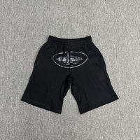 Corteiz Evil Island's trendy High Street Summer men's and women's loose sportswear casual heavyweight pure cotton capri shorts Fog thumbnail 3