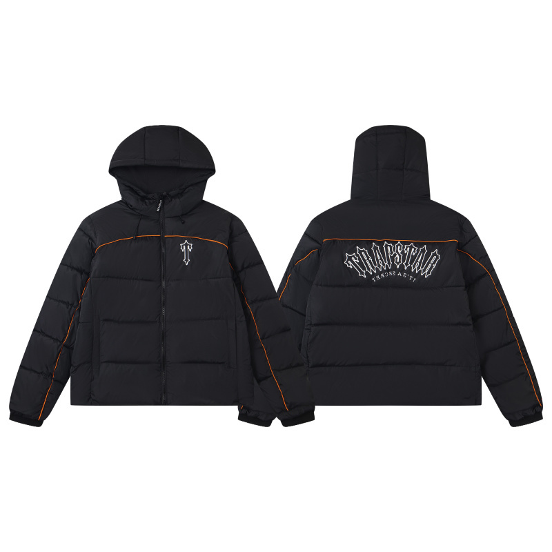 trapstar美潮刺绣冬季保暖棉服男