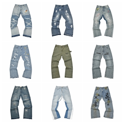 GALLERYDEPT破洞美潮直筒牛仔裤