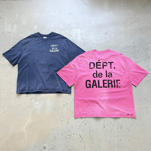 GALLERYDEPT破洞做旧短袖T恤潮