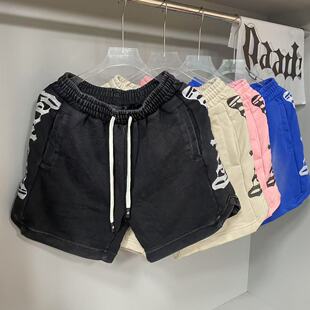 godspeed 高街潮牌夏季 运动休闲字母刺绣纯棉抽绳短裤 shorts美式