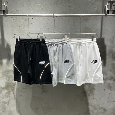 synaworld反光条刺绣抽绳短裤男