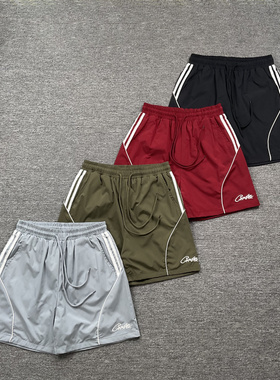 corteiz shorts美潮复古运动休闲训练夏季刺绣字母logo沙滩短裤男