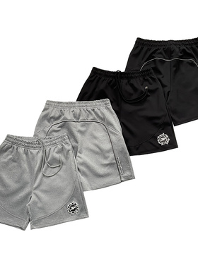 broken planet美式高街潮牌五分裤夏季运动休闲宽松纯棉抽绳短裤