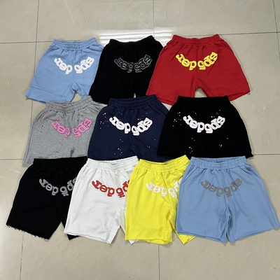 sp5der美式高街潮牌夏季纯棉短裤