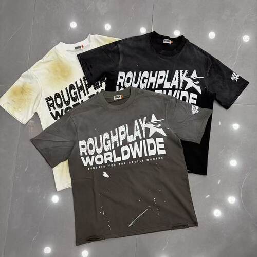 ROUGHPLAY美潮烫钻印花短袖T恤夏