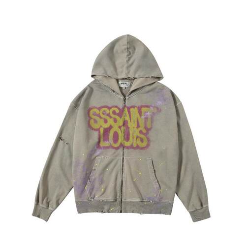 SSSAINTLOUIS潮开衫卫衣外套男