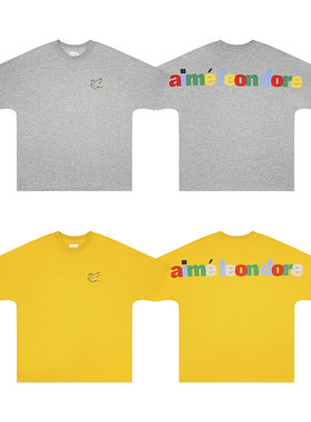AIMELEONDORE彩虹字母短袖T恤