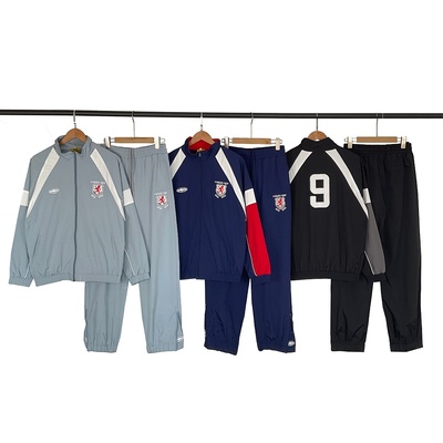 corteiz复古撞色梭织外套长裤潮