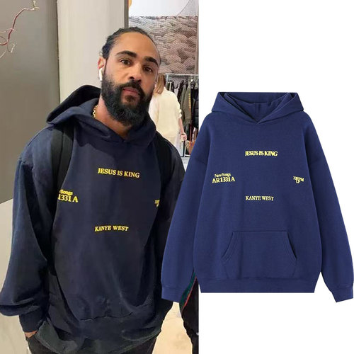 CPFMKANYEWEST加绒连帽卫衣潮