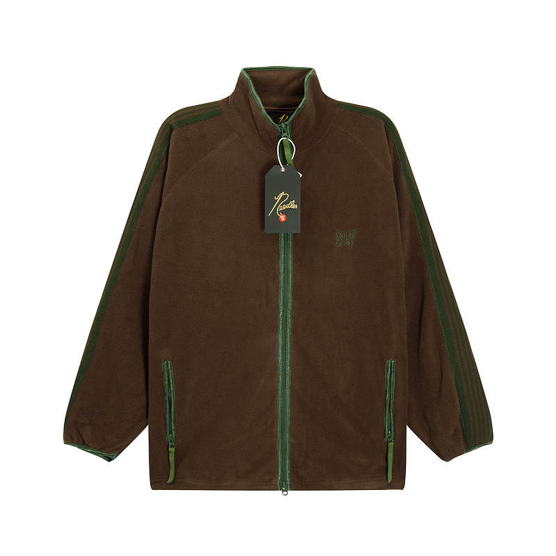 needles蝴蝶刺绣摇粒绒夹克外套