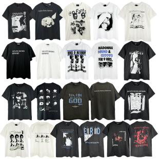 男女clean 复古休闲夏季 fit情侣T恤 富二代短袖 欧美潮牌ERD忧郁