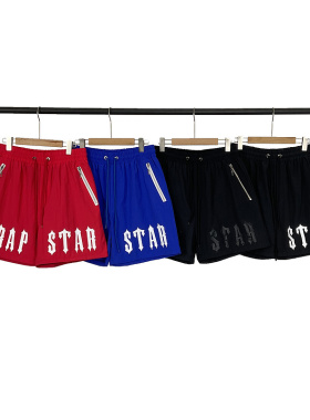 trapstar shorts美式高街潮牌夏季运动休闲字母印花沙滩速干短裤