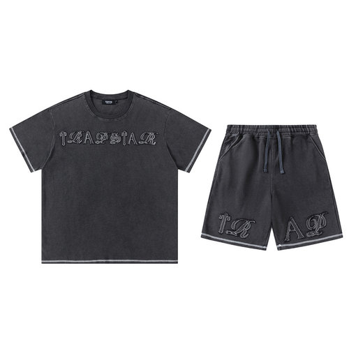 trapstar美潮夏季短裤T恤套装男