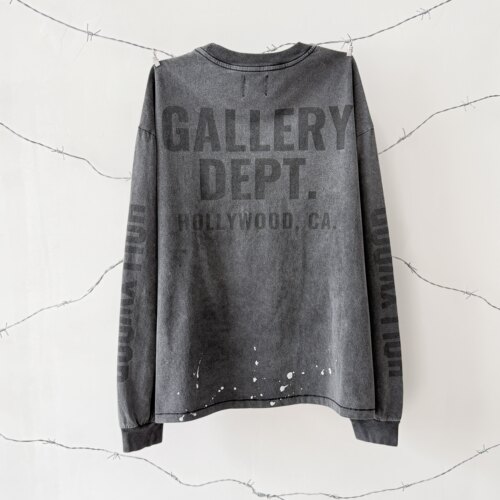 GALLERYDEPT泼墨做旧长袖T恤潮