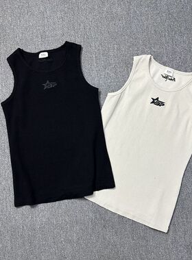 broken planet man top男士背心运动休闲刺绣logo打底衫无袖汗衫