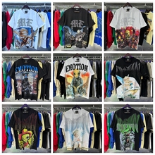 MIXED EMOTION夏季印花烫钻字母美式高街潮流嘻哈宽松纯棉短袖T恤