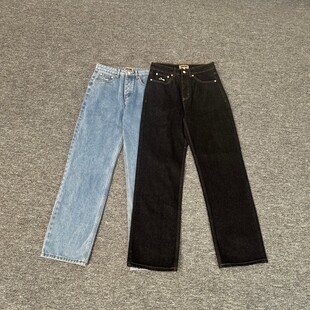 jeans美潮高街复古休闲刺绣宽松直筒中腰牛仔长裤 corteiz denim