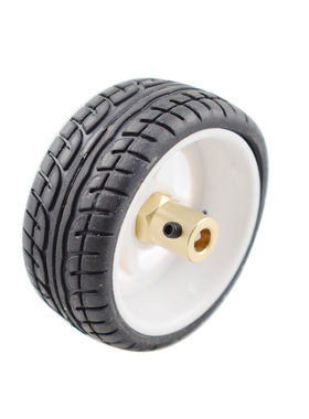 MOEBIUS墨比斯 智能小车65mm黑色橡胶轮含金属联轴器15mm金属顶丝