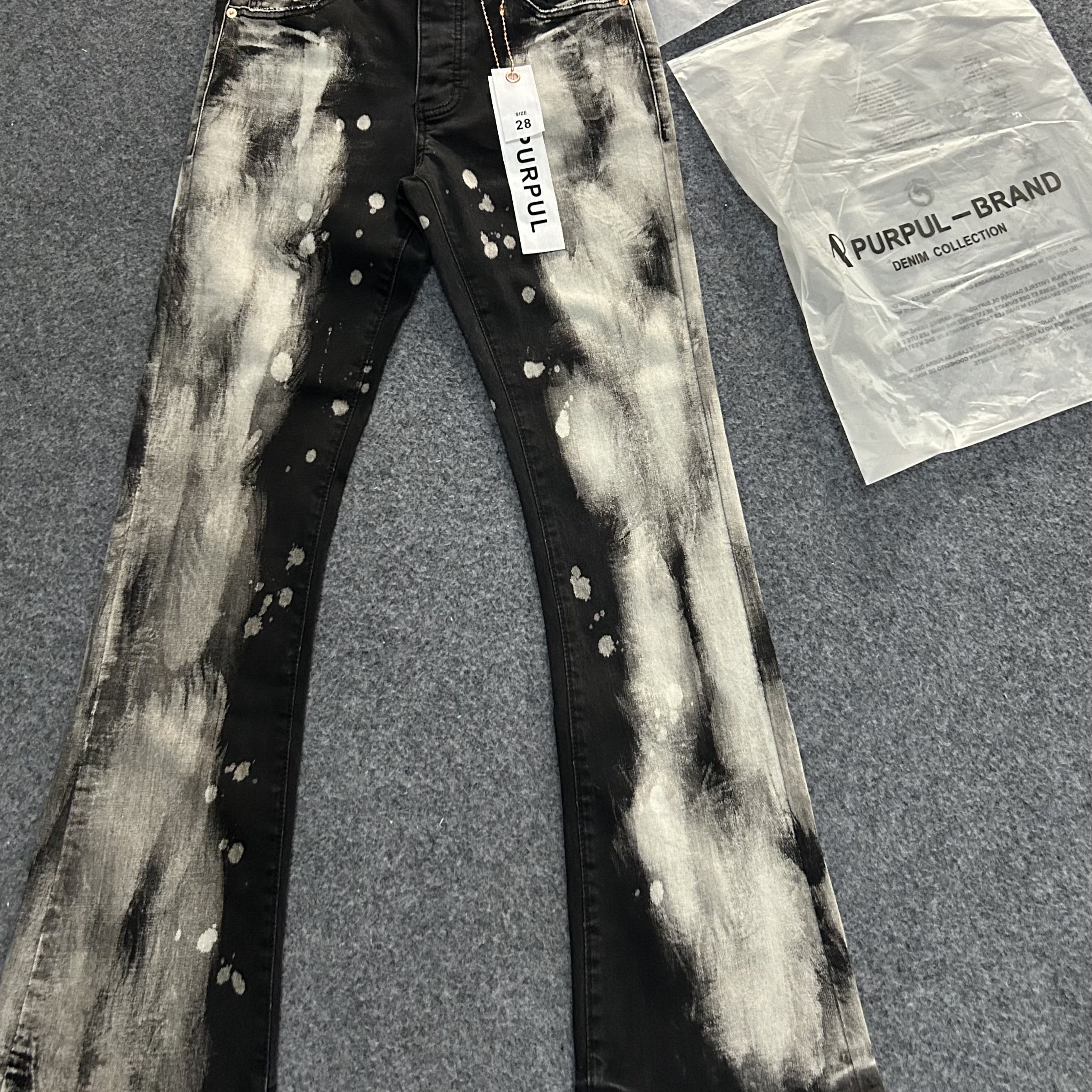 PU长裤高版本泼墨高品质