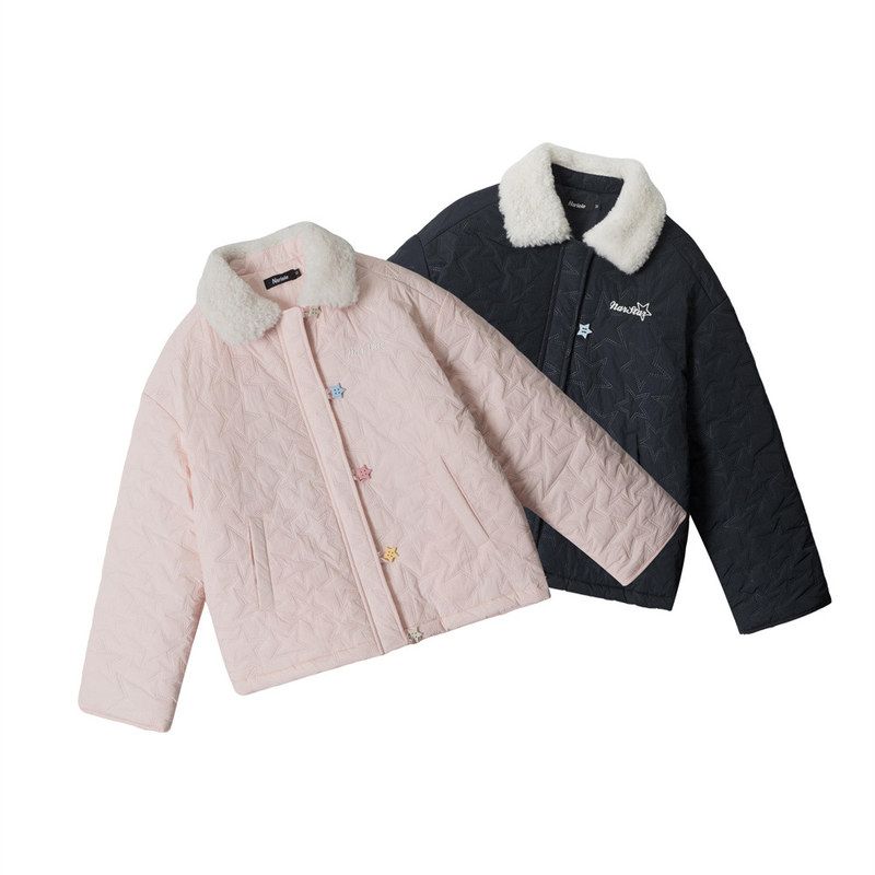HeyHenry 韩版宽松羊羔绒领棉衣女2025冬季加厚夹棉洋气百搭外套