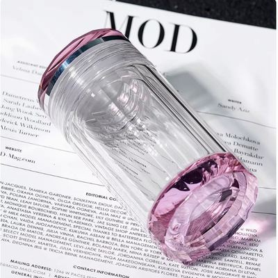 高颜值双层小容量女款水晶杯家用精致玻璃水杯便携随身杯子网红款