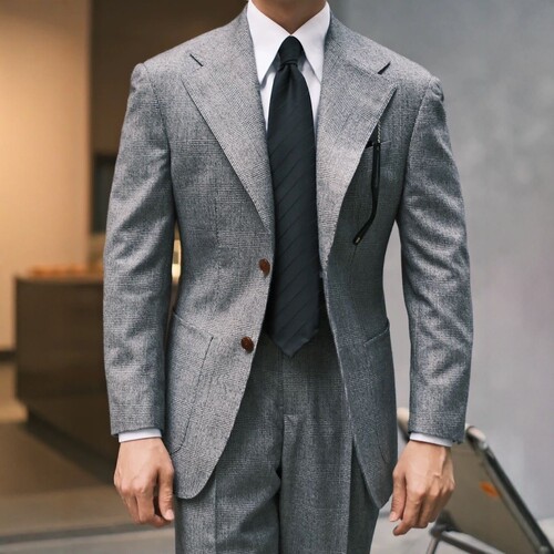 秋冬新款男士修身韩版西服套装