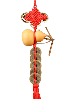 五帝钱天然葫芦挂件 龙头天然葫芦 开口天然 五帝钱 挂件