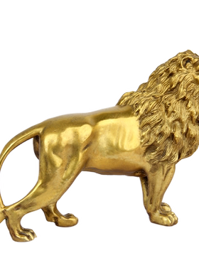 朴器 铜狮子摆件 铜雄狮摆件