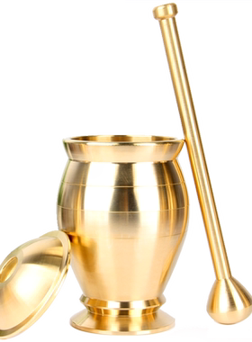 捣药罐实心铜朴器实心铜捣药