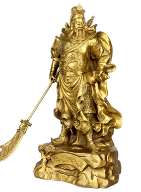 铜忠义千秋关公摆件工艺品