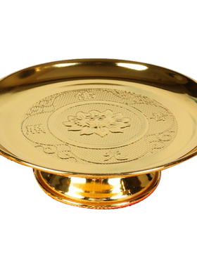 铁质莲花果盘摆件 水果盘 贡盘 供盘 摆件