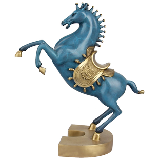 朴器 手工彩绘 铜唐马摆件 一战成名摆件 铜马摆件