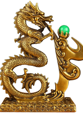 朴器25厘米福龙汉龙摆件