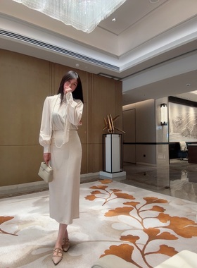 Sinboutique 白色名媛套装裙气质御姐范2024年春夏新款高级两件套