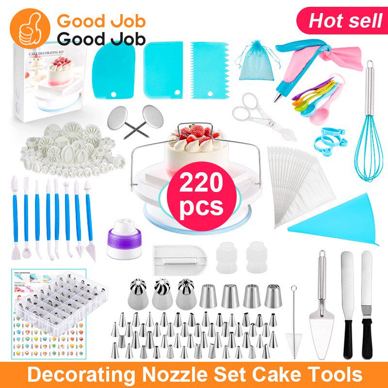 Baking tool set piping mouth spatula cake handmade turntable