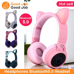 Cat Ear Noise Cancelling Headphones Bluetooth5.0 Headset跨境