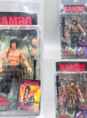 NECA 电影 第一滴血 兰博 激战版 生存版 史泰龙 7寸可动手办模型