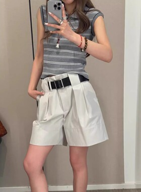 low classic 韩国设计师品牌25夏季新款百搭阔腿休闲五分裤短裤女