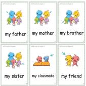 香港朗文新思维英语单词卡片入门启蒙教具教师学大卡塑封闪卡