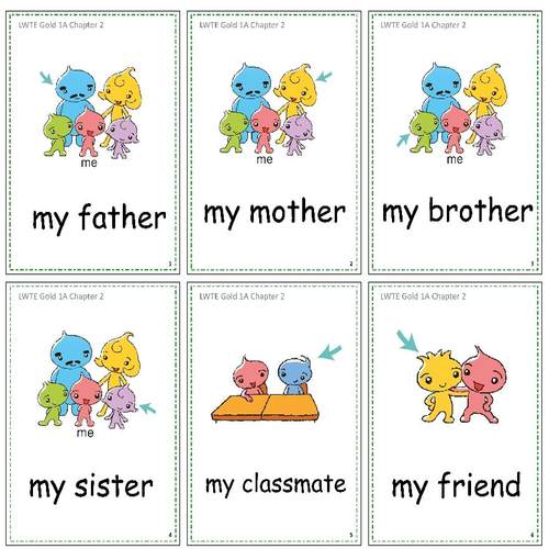 香港朗文新思维英语单词卡片入门启蒙教具教师学大卡塑封闪卡