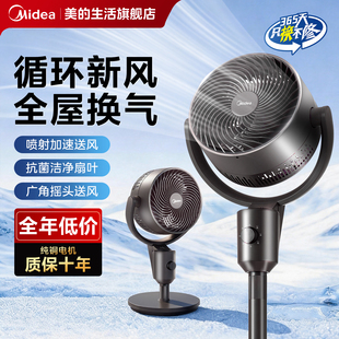 美的空气循环扇家用循环扇摇头台式两用循环风扇落地扇电风扇新款