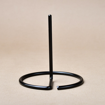 水晶原石矿石矿标紫晶簇支架底座铁艺摆件展示架跨境装饰品