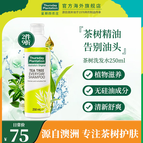 茶树250ml油性低泡无硅洗发水