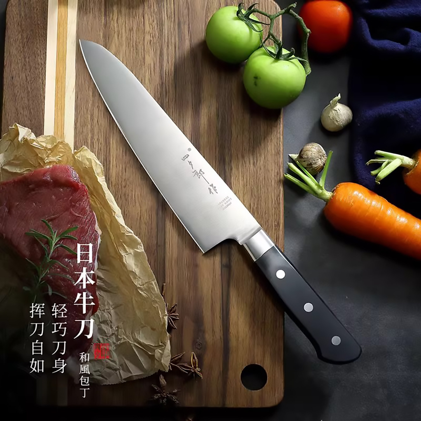 四夕郎西餐刀牛刀日式分刀水果刀厨师刀寿司刀三文鱼刺身专用刀具,厨房/烹饪用具,多功能刀,淘宝优惠券,粉丝福利购,淘宝优惠卷