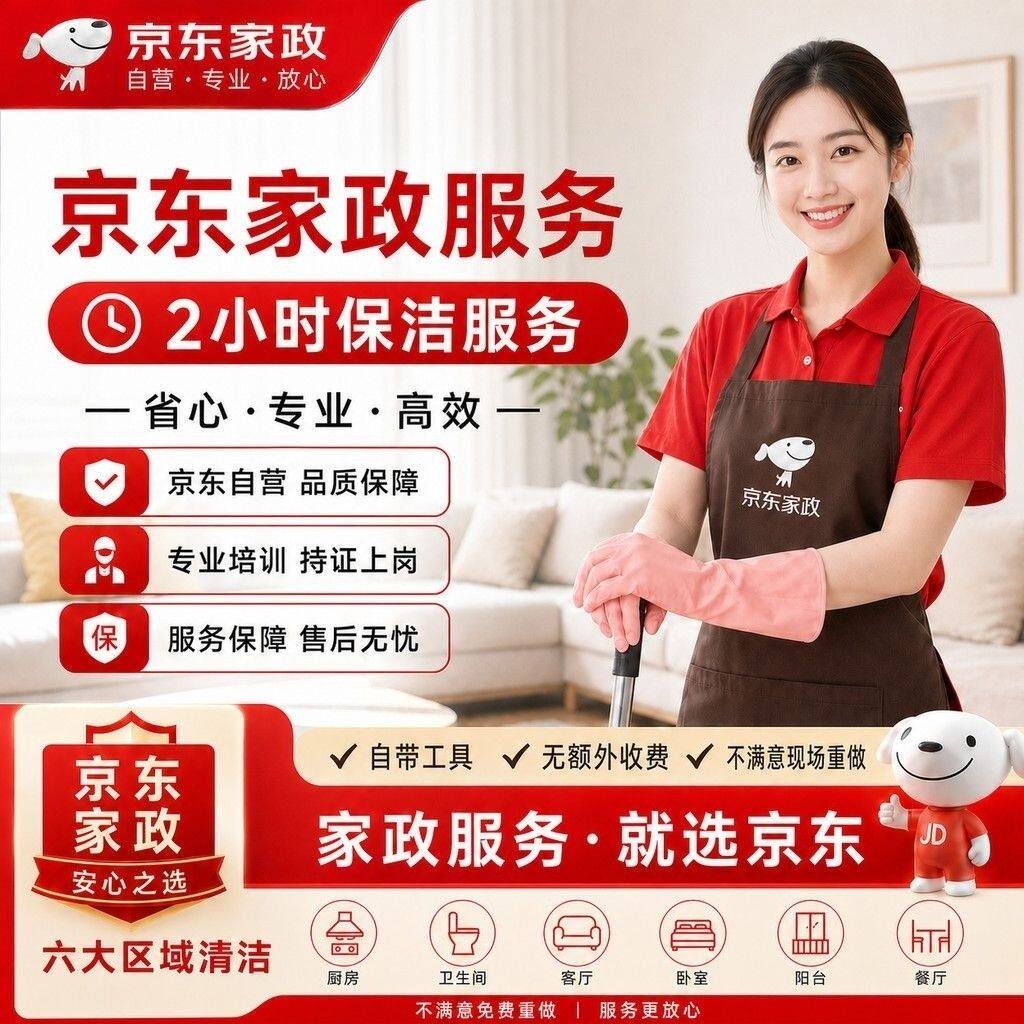 京东家政保洁全屋保洁2小时