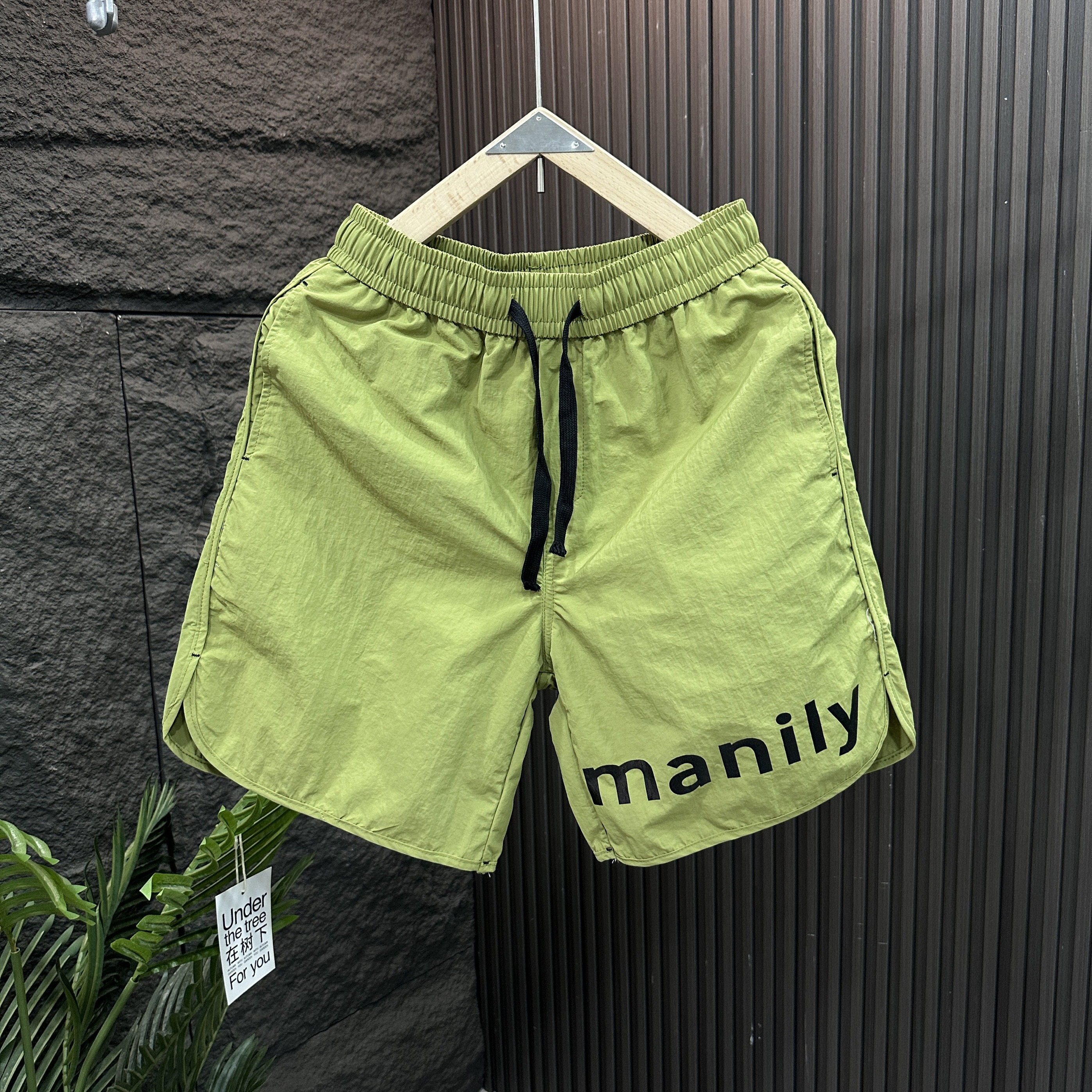 2024 SUMMER NEW CROPPED PANTS MENS TREND FASHION LOOSE LETTER STITCHING RUFFIAN CASUAL AND VERSATILE SHORTS MEN