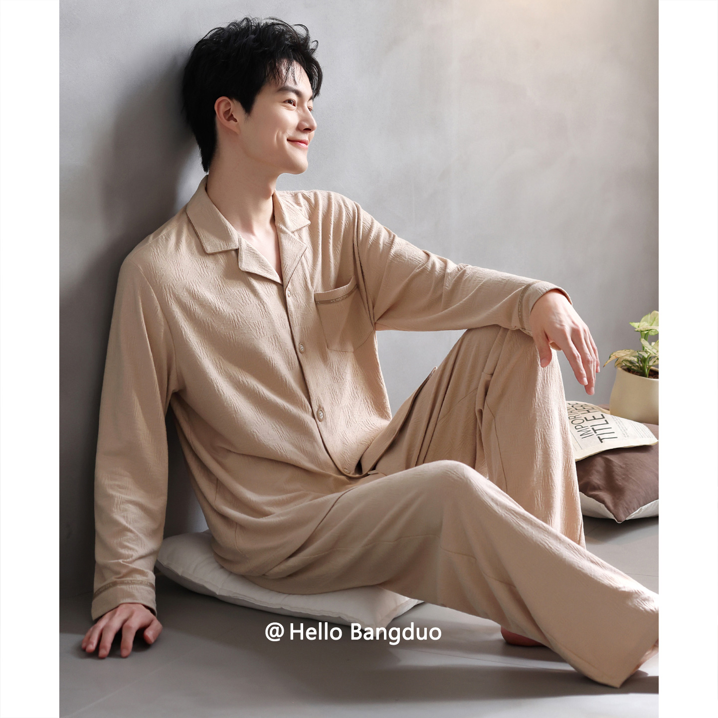 睡衣男士春秋款纯棉长袖家居服