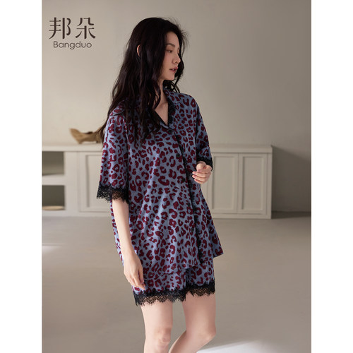 睡衣女士夏季莫代尔短袖家居服